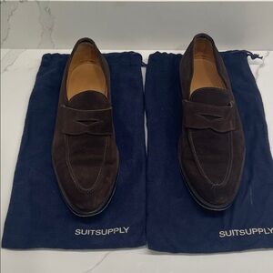 Suitsupply Dark Brown Suede Loafers